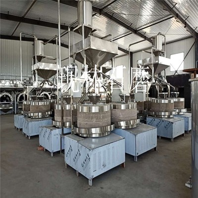 現林石磨 商用小磨香油流水線設備 全自動新型晃油機電動石磨