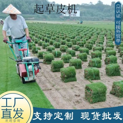 工廠直發(fā)草坪起草機 汽油動力手推起皮機 學校小區(qū)綠化草坪移栽機
