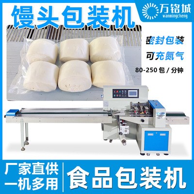 袋裝包子包裝機(jī) 全自動(dòng)饅頭面點(diǎn)糕點(diǎn)速凍水餃冷凍食品枕式包裝機(jī)