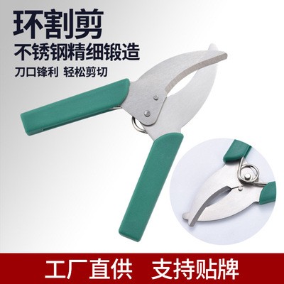 廠家直供園林環(huán)割剪不銹鋼園藝剪刀農(nóng)用果樹(shù)嫁接剪