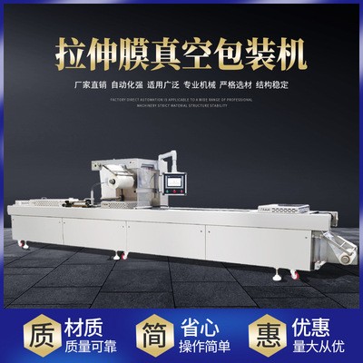 拉伸膜全自動連續真空包裝機 海參魚豆腐雞爪鹵蛋充氮保鮮封口機
