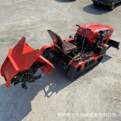 廠家銷售柴油履帶式旋耕機多功能開溝施肥一體起壟開溝回填