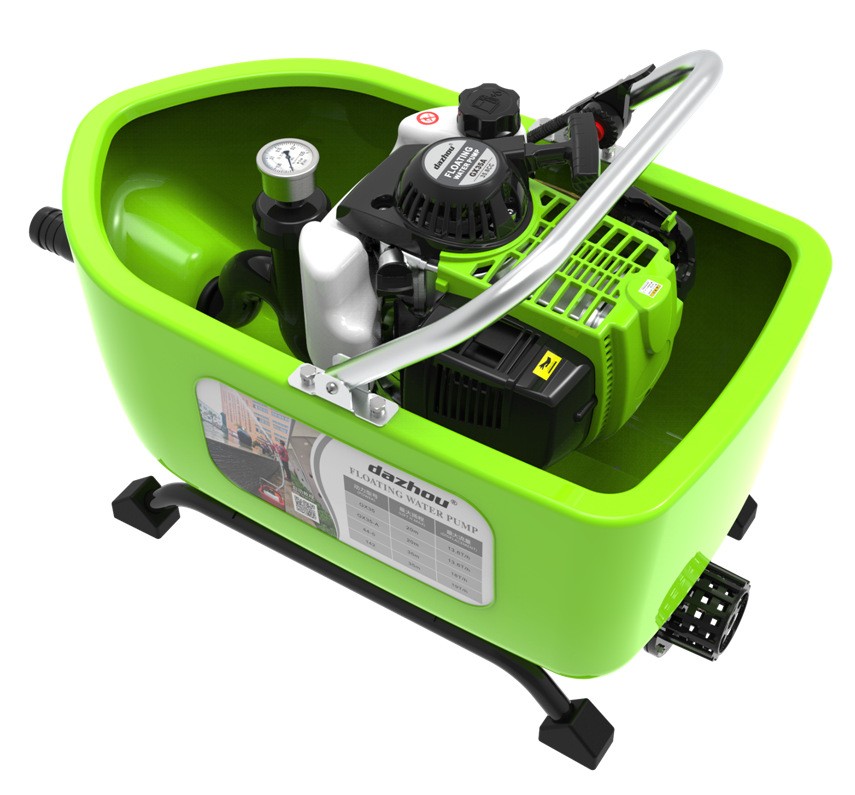 漂浮水泵船式水泵噴灌機 果園菜地農(nóng)用自吸式四沖汽油抽水機 汽油