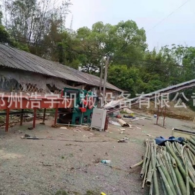 輸送機進料竹子破碎機 毛竹破碎機 鼓式竹子切片機