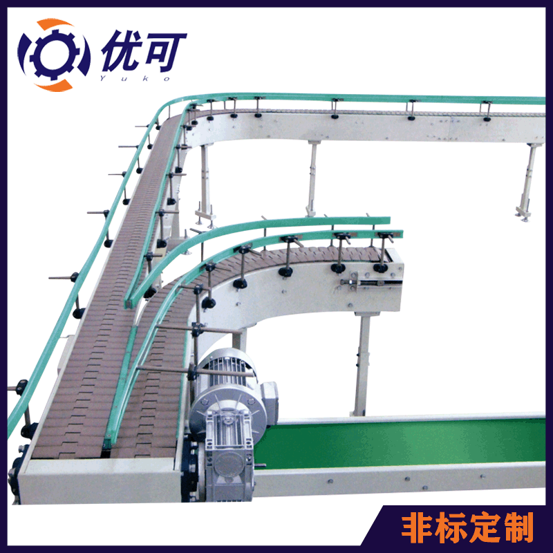 廠家非標定制牛奶軟包裝產品輸送線 輸送設備頂板鏈式輸送機