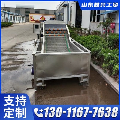 氣泡式果蔬清洗機 生菜不銹鋼噴淋式清洗機 凈菜加工清洗設備廠家