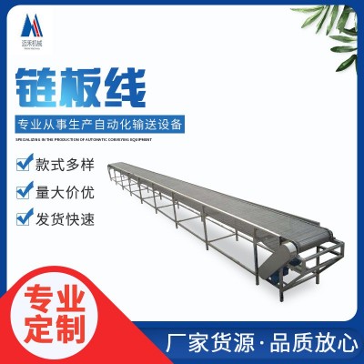 安徽合肥廠家定制小型鏈板線輸送機 網帶流水線 物流運輸線體定制