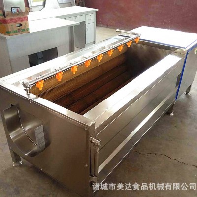 全自動毛輥清洗去皮機(jī) 土豆芋頭脫皮毛刷清洗機(jī) 根莖類果蔬洗菜機(jī)