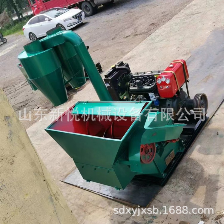 打草粉面子機 防塵沙克龍飼料粉面機 四輪帶動移動式粉草機現(xiàn)貨