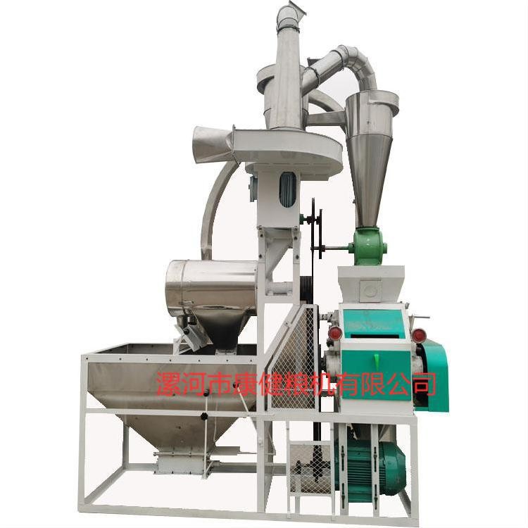 預(yù)置管道不銹鋼同步帶面粉機廠五谷雜糧小麥玉米磨粉機雙園羅單機