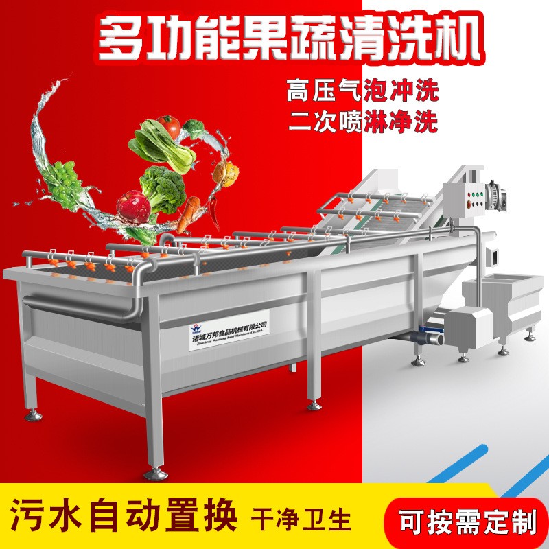 廠家供應燈泡茄清洗機 凈菜加工小青瓜清洗機 蔬菜加工流水線