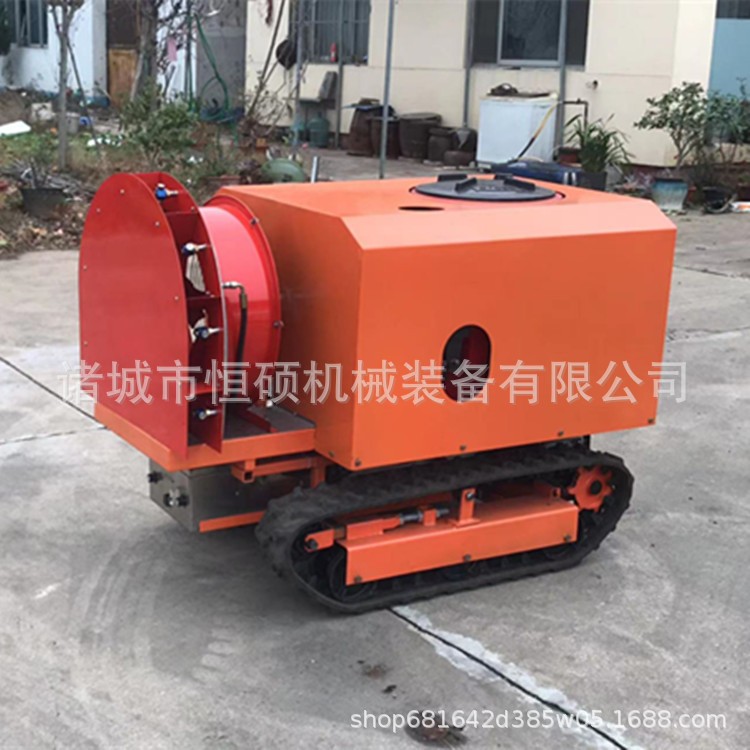 履帶底盤農(nóng)用打藥機(jī) 煙葉樹葉打藥機(jī)無(wú)線遙控橡膠履帶底盤打藥機(jī)
