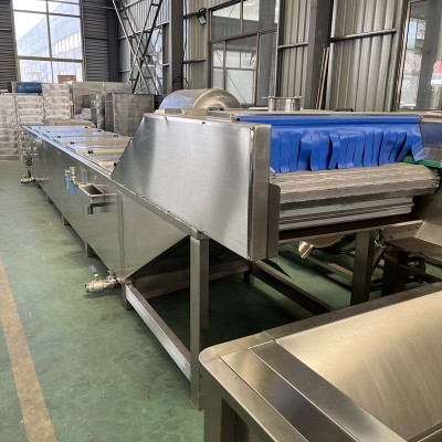 四季豆罐頭噴淋巴氏殺菌線全自動蔬菜殺青線青菜漂燙機