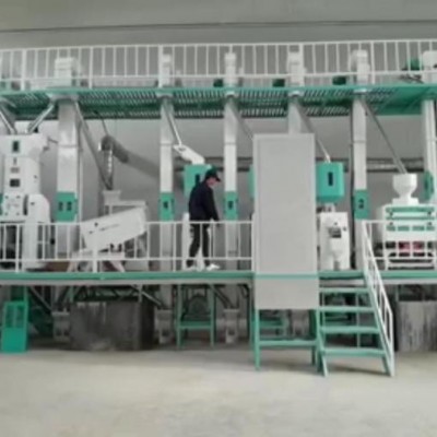20噸水稻大米加工成套設(shè)備機(jī)械全自動(dòng)碾米機(jī)組流水線