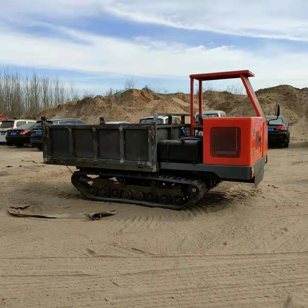 2噸3噸履帶運(yùn)輸車 農(nóng)用閃屏地裝運(yùn)鏈條式自卸翻斗車 履帶平板車