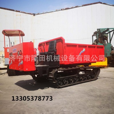 全地形爬坡虎履帶運輸車 農用自卸履帶運輸車 田地搬運手扶履帶車