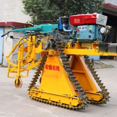 全自動柴油自走式手扶大蔥收獲機 新款蔥姜收獲機 起蔥機廠家