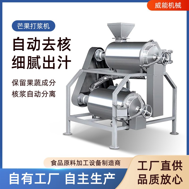 廠家直銷大型全不銹鋼工業商用紅棗芒果藍莓桑葚芒果去核打漿機