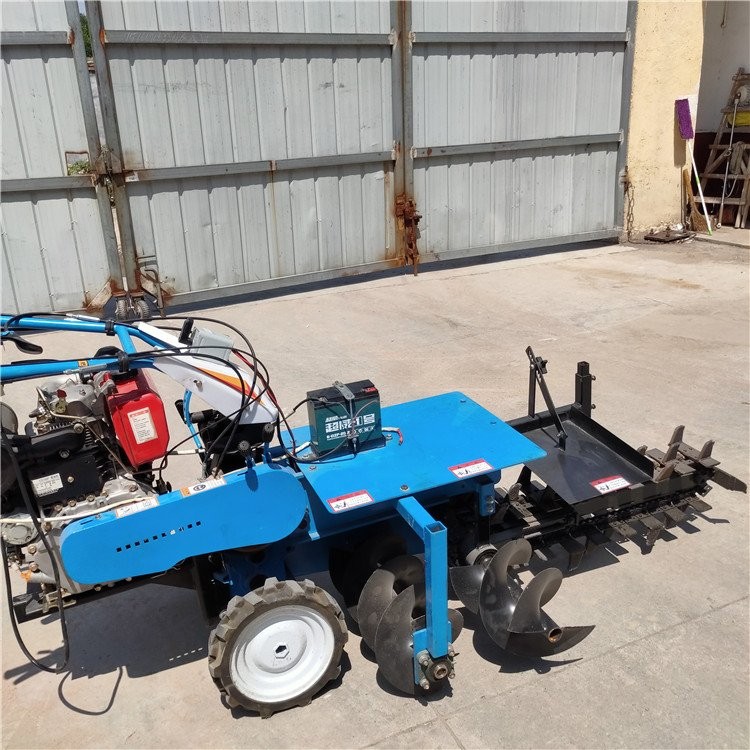 宇諾 192F鏈條式自來水管道挖溝機 鏈條開溝機 山藥種植刨溝機