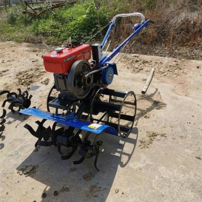 家用小型手扶8匹柴油水田微耕機鐵輪農田打田機旱地旋耕拖拉機