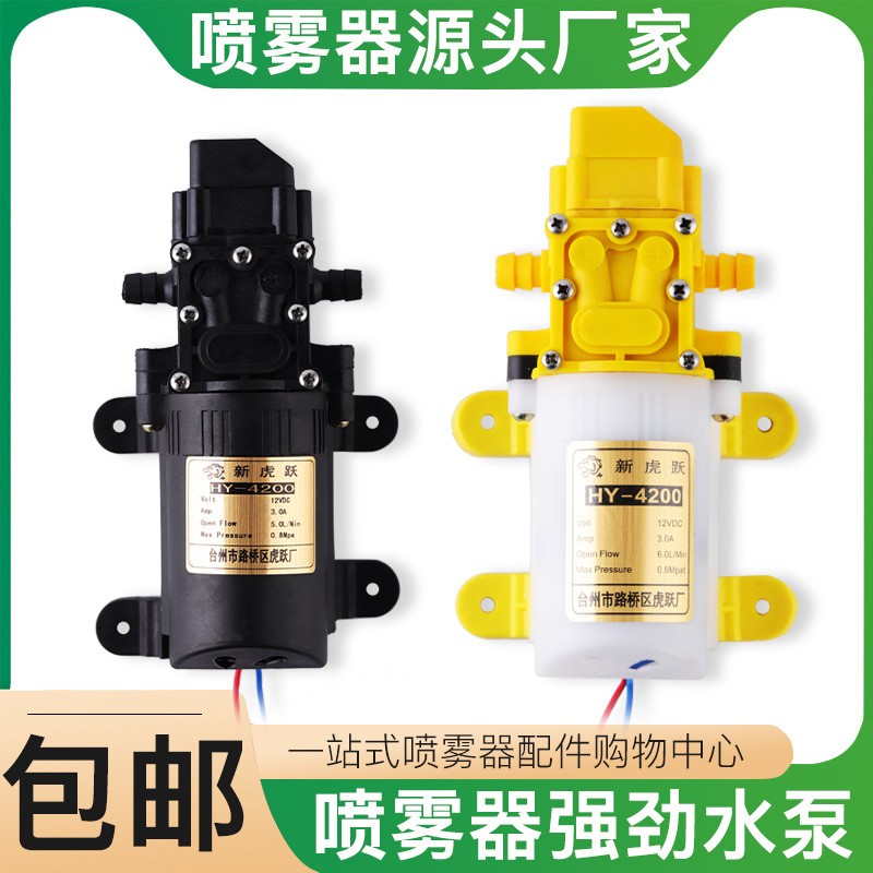 電動噴霧器水泵隔膜泵工廠現貨批發(fā)12v純銅高壓電動泵噴霧器配件