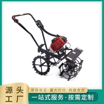 多功能小型手推兩沖程除草微耕機開溝松土田園旋耕機可定 制批發