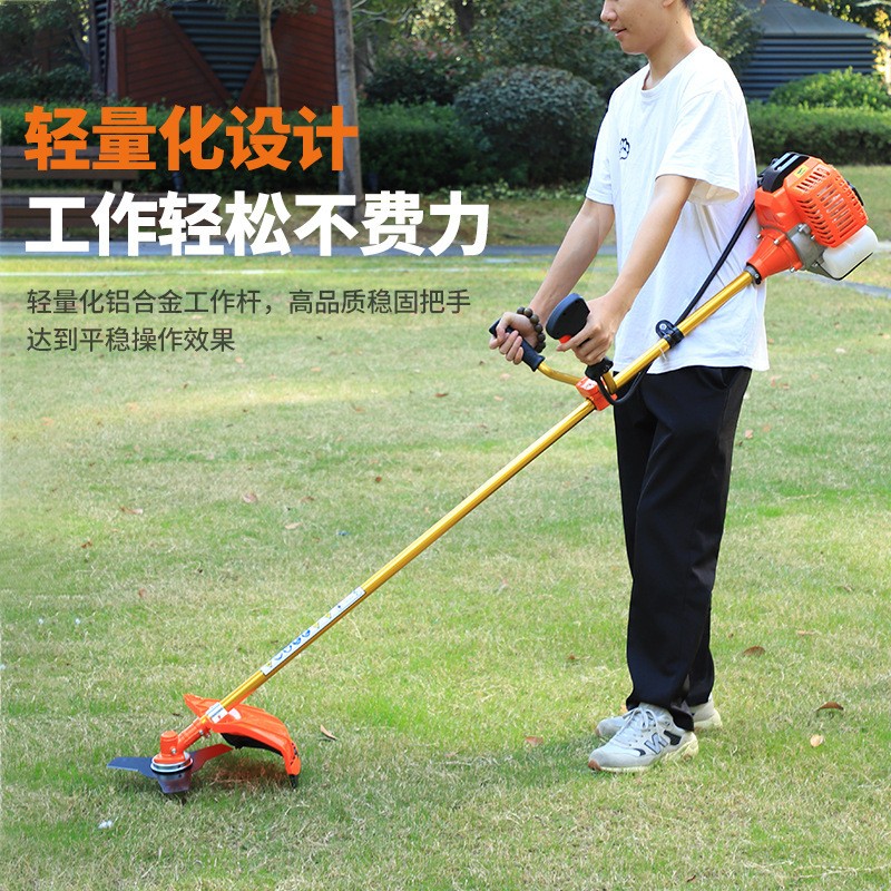 三菱割灌機二沖程側掛式汽油割草機多功能背負大功率除草機打草機