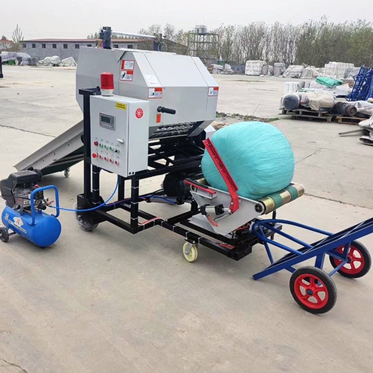 全自動(dòng)打捆機(jī)青儲(chǔ)打包機(jī)青貯機(jī)飼料牧草玉米秸稈打捆包膜一體機(jī)