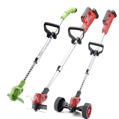 手推式電動割草機輪充電式家用小型多功能草坪鋰電池除草機剪草機