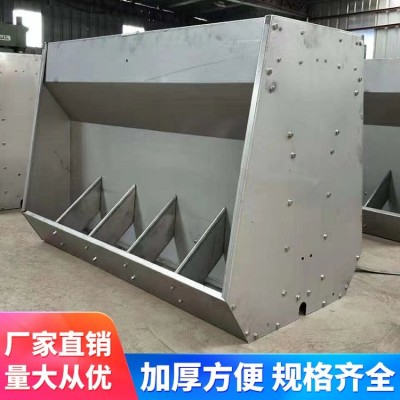 豬用不銹鋼料槽 自動豬料保育雙面食槽養(yǎng)豬設(shè)備 自動撥料分欄