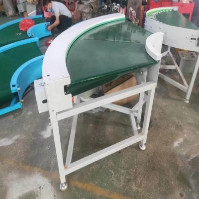 爬坡流水線傳送帶 快遞食品提升輸送帶 環形皮帶轉彎機小型輸送機