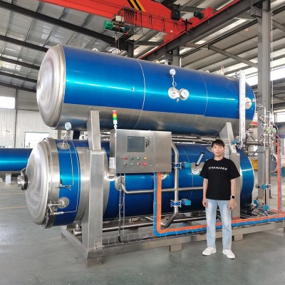 自立袋水浴殺菌鍋 蛋白飲料殺菌鍋 全自動雙層高溫殺菌釜食品