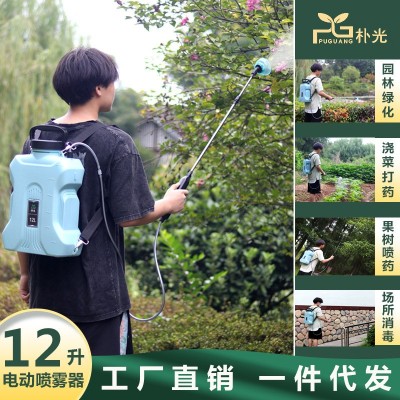 電動噴霧器園藝家庭鋰電池增壓花卉手持噴水槍多功能家用小型噴壺
