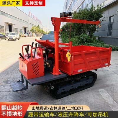 爬山虎履帶運(yùn)輸車農(nóng)用全地形小型工程自卸山地搬運(yùn)車拖拉機(jī)爬坡王
