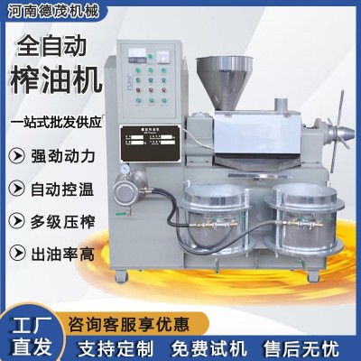 全自動商用榨油機大型不銹鋼花生榨油機械全套設備家用小型榨油機